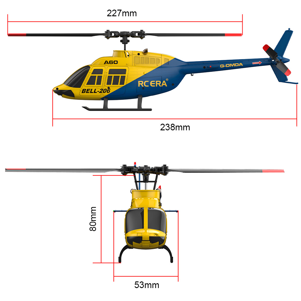 RC ERA A60 4CH Helicopter 1/42 - Rc Helicopter Gyro recension och pris