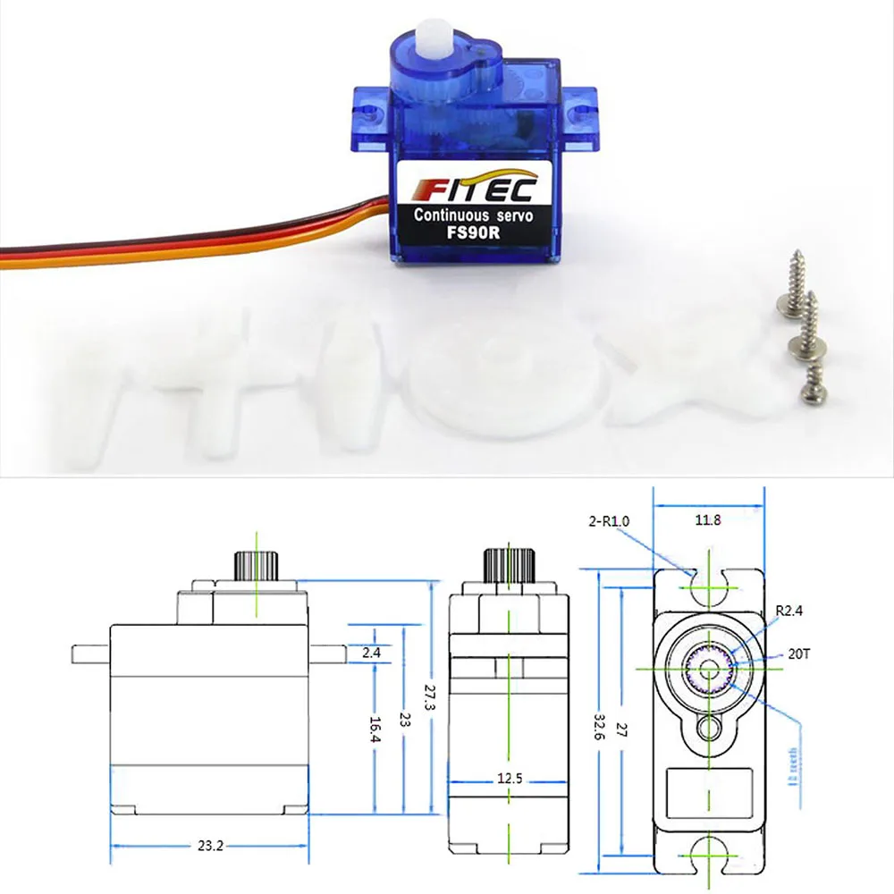 Feetech Mini FS90R Micro Servo - Rc Helicopter Motor recension och pris